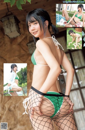 A poster advertising a photo book of a young woman.