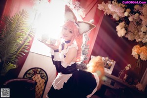 黄濑凉兔_兔半仙 Cosplay fate玉藻前女仆ver