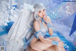 Cosplay 瓜希酱 爱蜜莉雅 水晶礼服